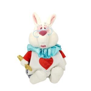Disney Store Exclusive White Rabbit Plush Stuffed Animal Toy Alice In Wonderland